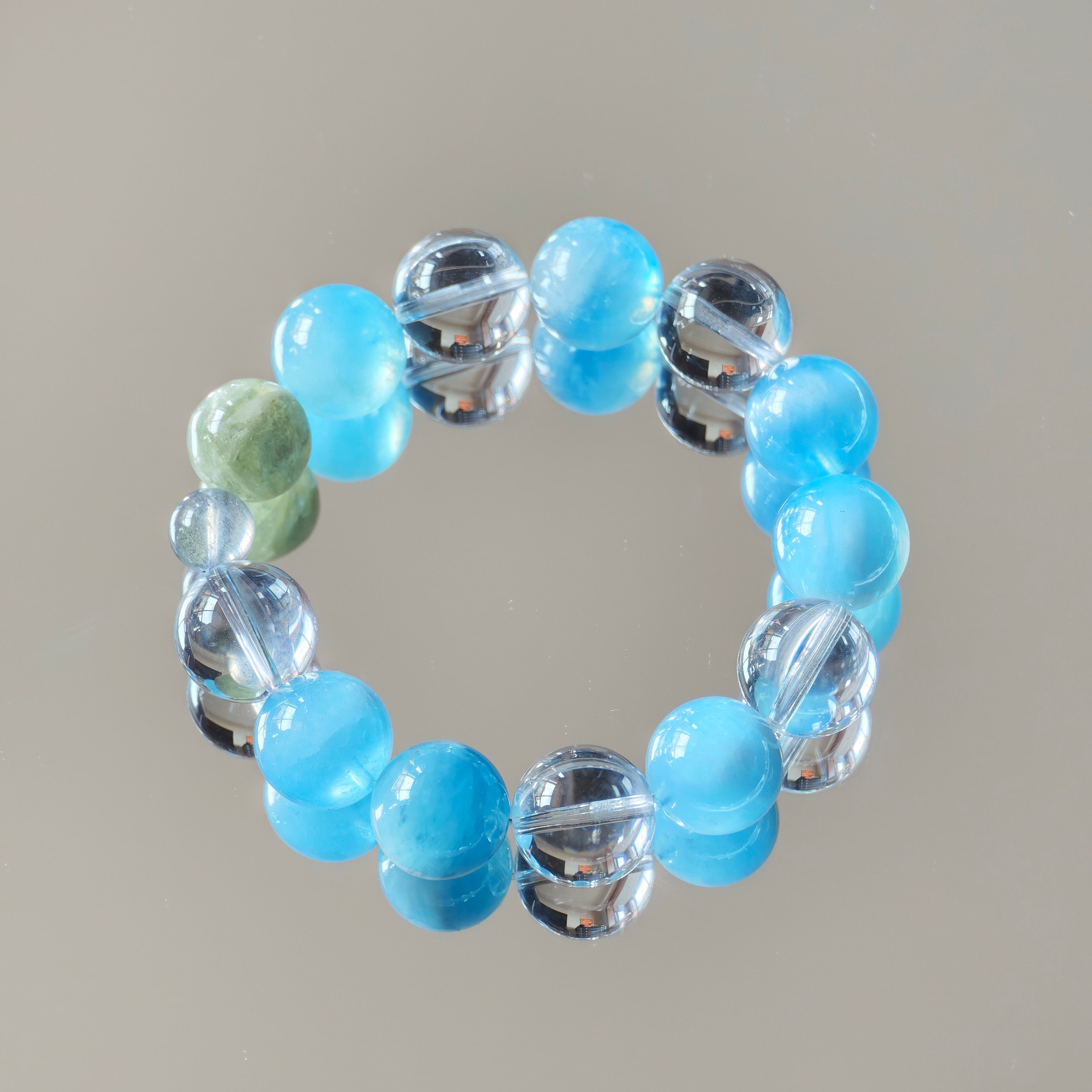 Silent Flow | Aquamarine & Clear Quartz