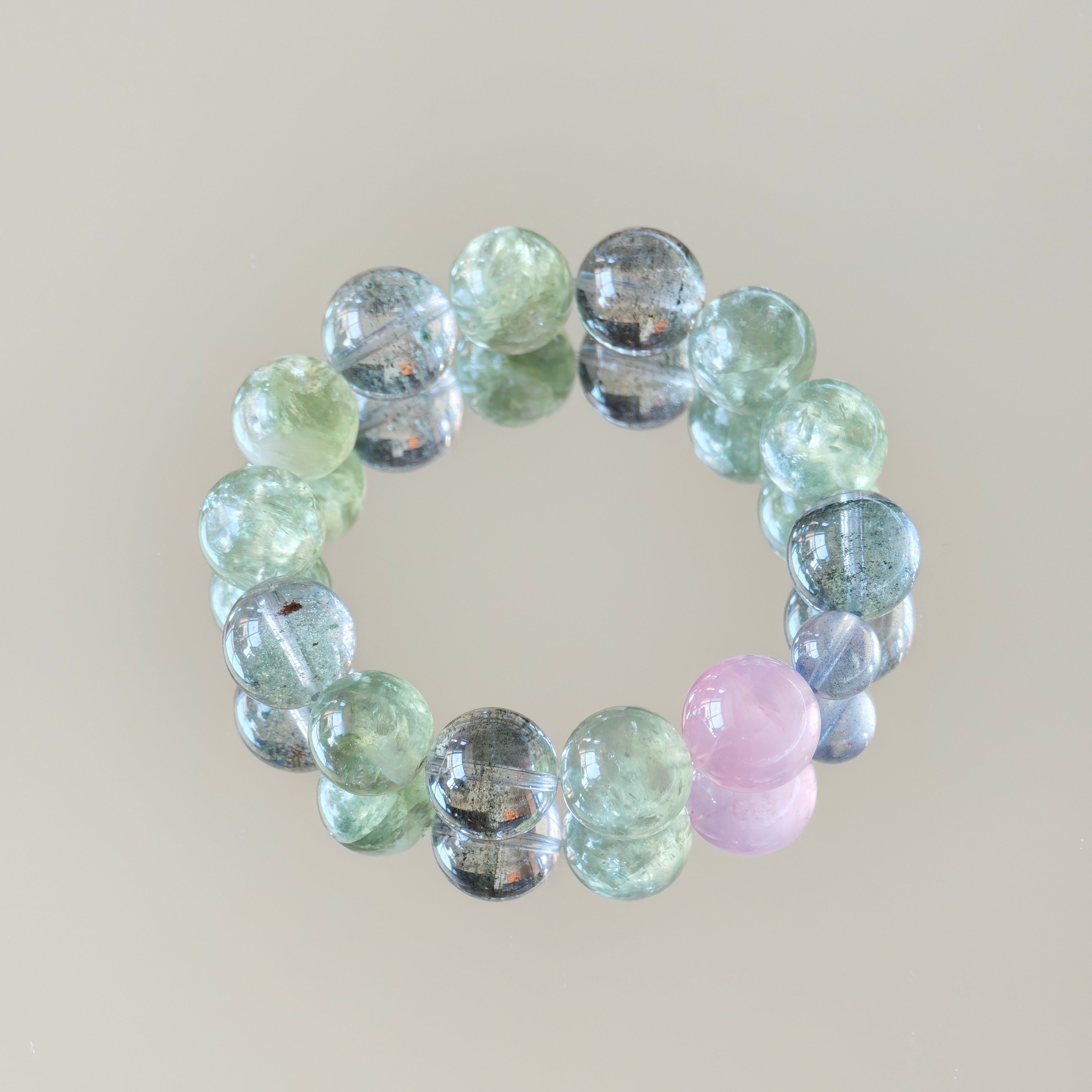 Quiet Growth | Lepidolite & Green Phantom Quartz