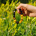 Sakai | Silver Obsidian, Tiger's Eye, Gold Rutile Quartz & Silver Rutile Quartz