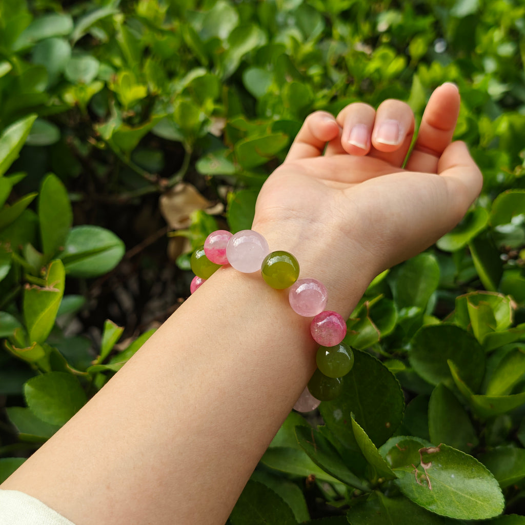 Shunka | Xiuyan Jade, Rhodonite & Rose Quartz