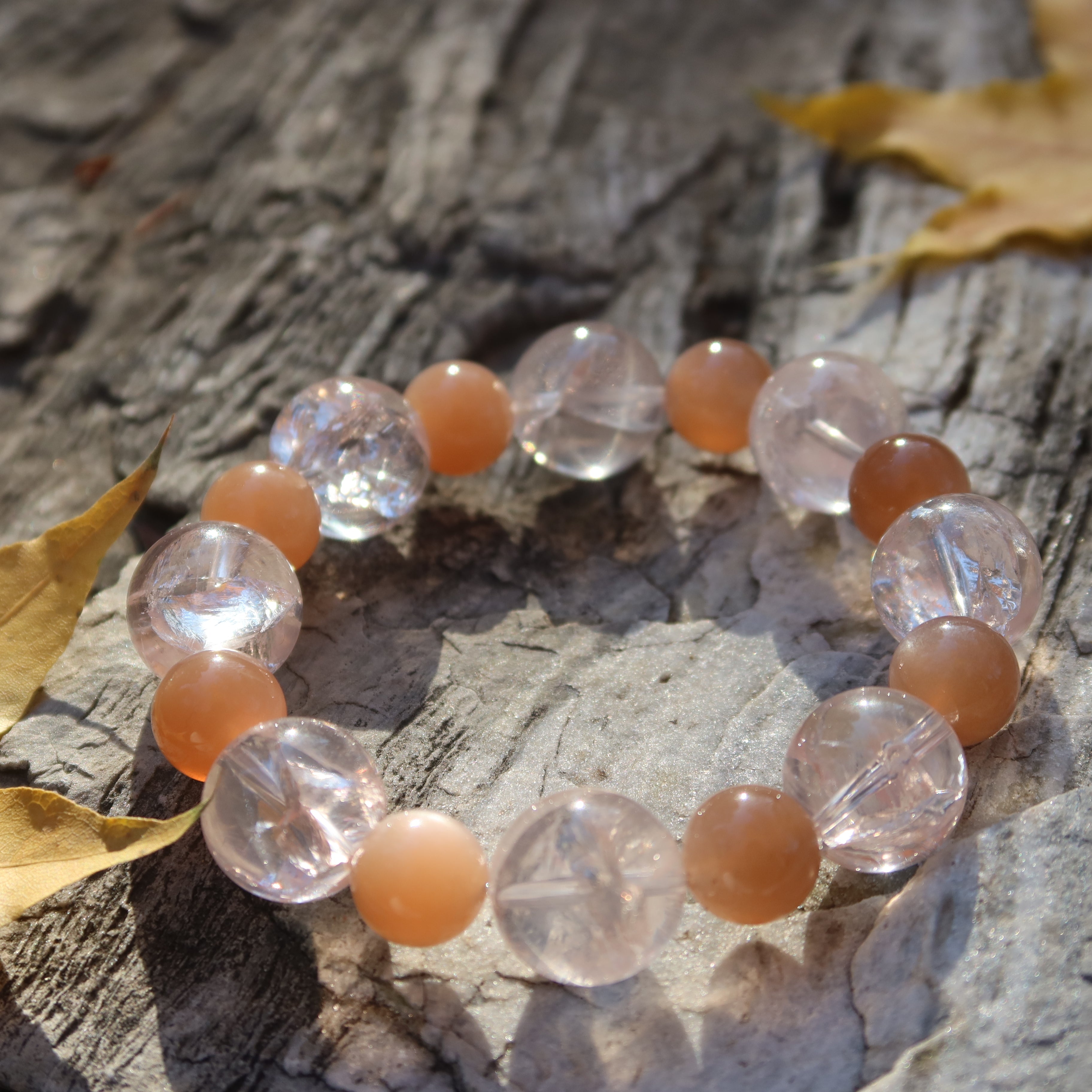 Soft Ember（ソフト・エンバー）｜ピンクアゼツライト × オレンジムーンストーン