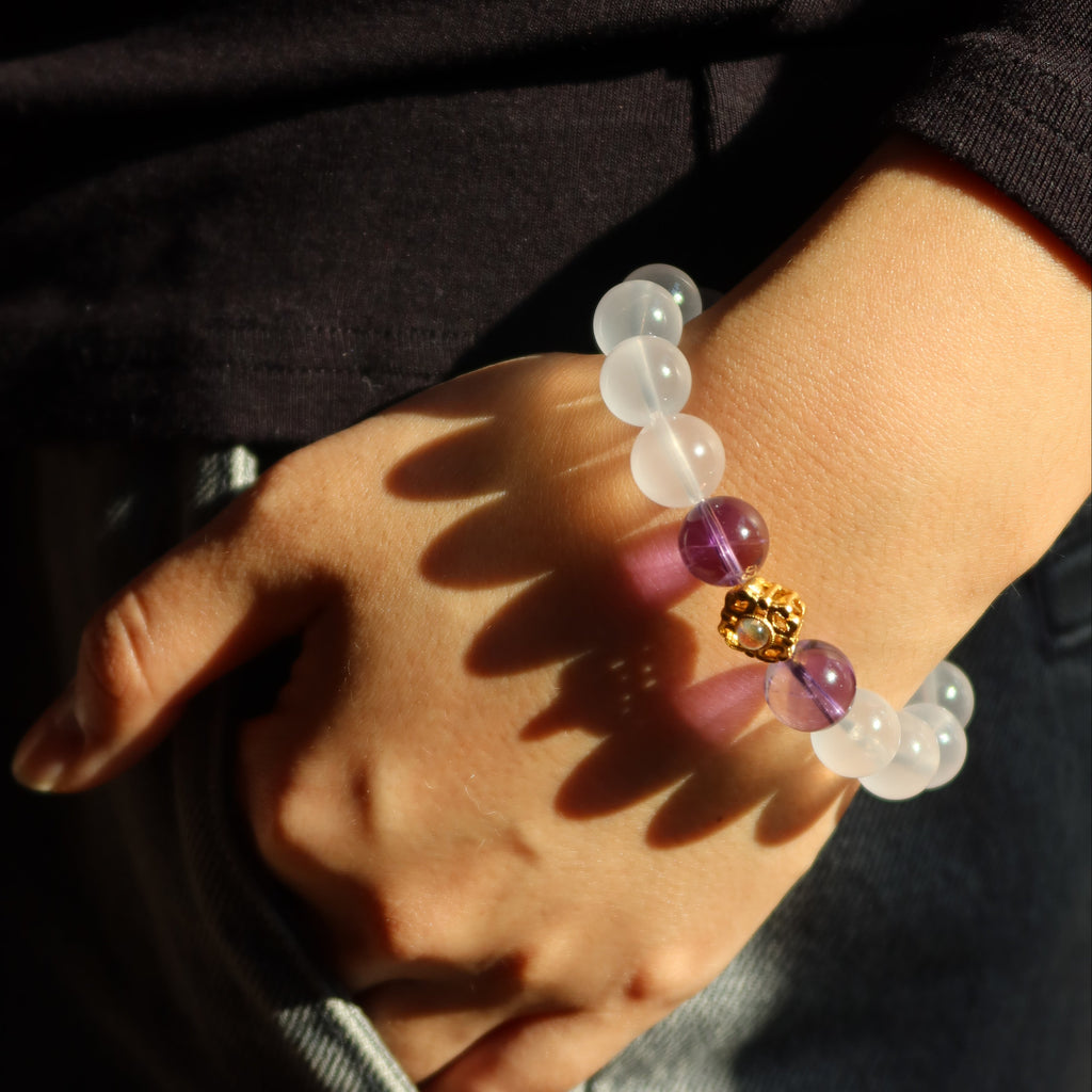 Moon Chant | Milky Quartz x Amethyst