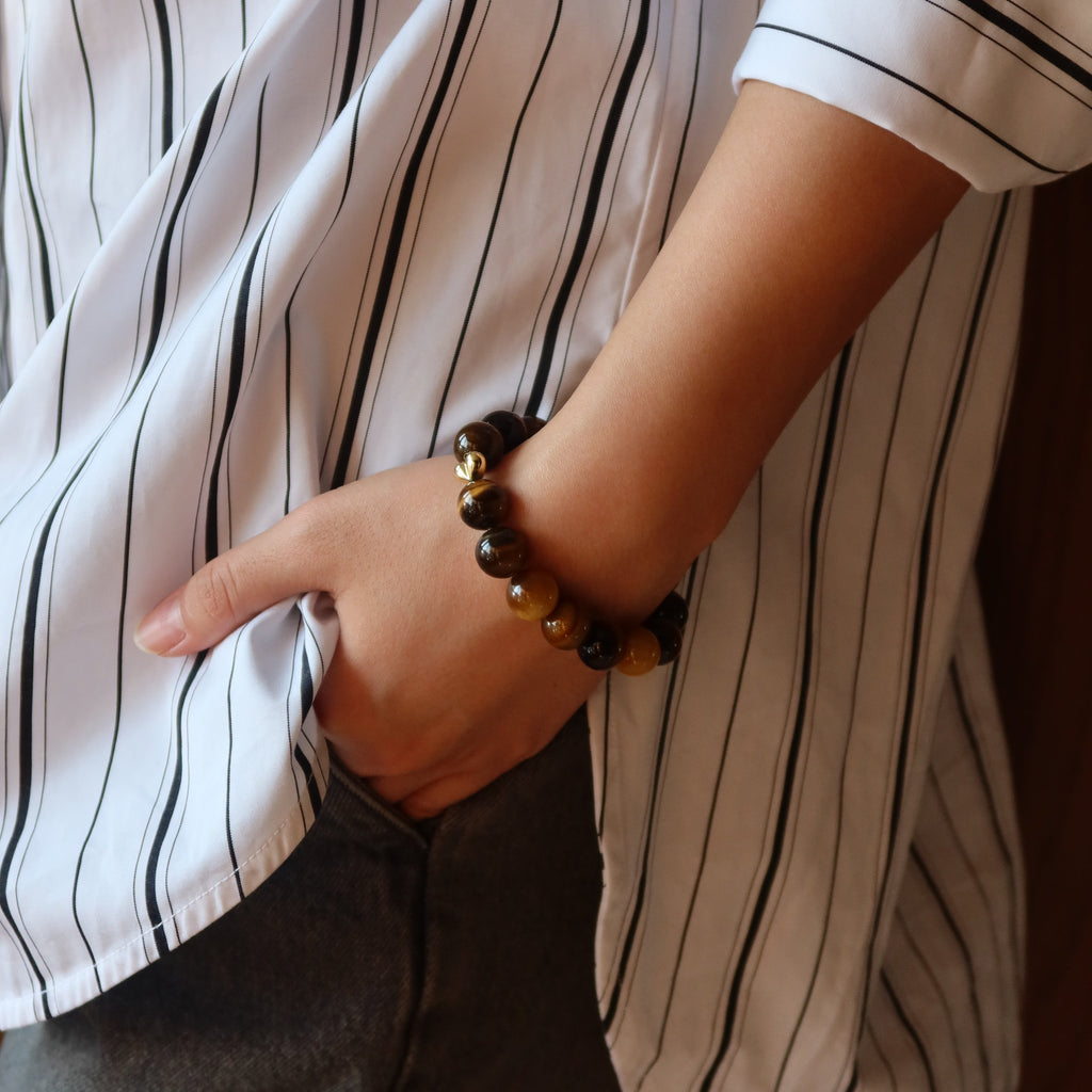 Courage Flow | Tiger's Eye x Smoky Quartz